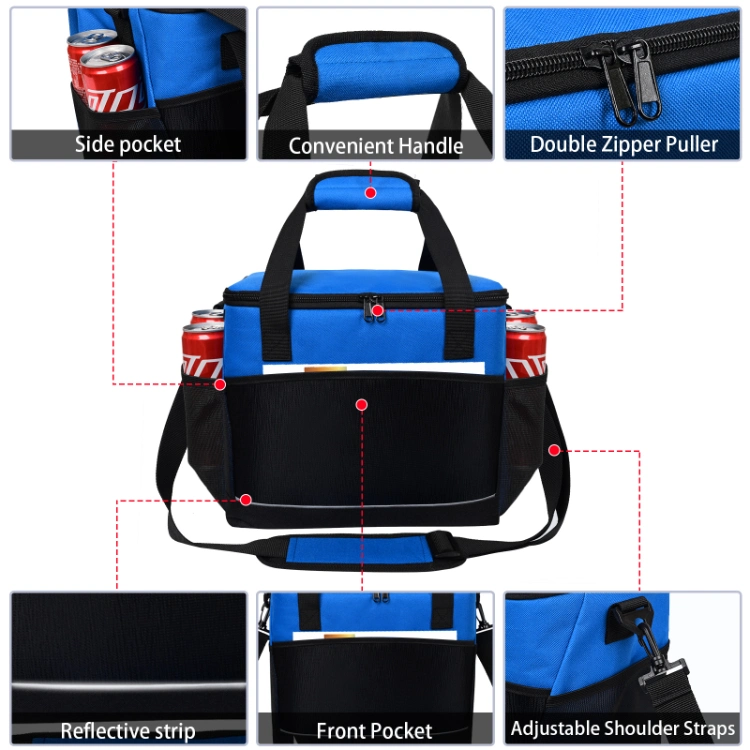 Wholesale Hot Sales 600d Melange Polyester, Portable Tote Custom Cooler Bag Food Cooler Bags Insulated Lunch Bag for Women Men